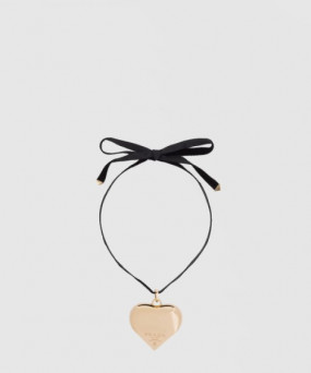 프라다 라운드 골드 대형 펜던트 장식 초커 1JCA29