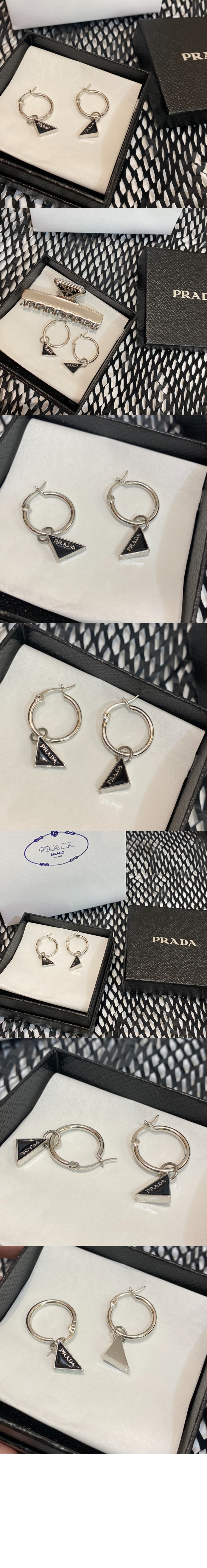 프라다 스말토 보석 드롭 이어링 1JO973