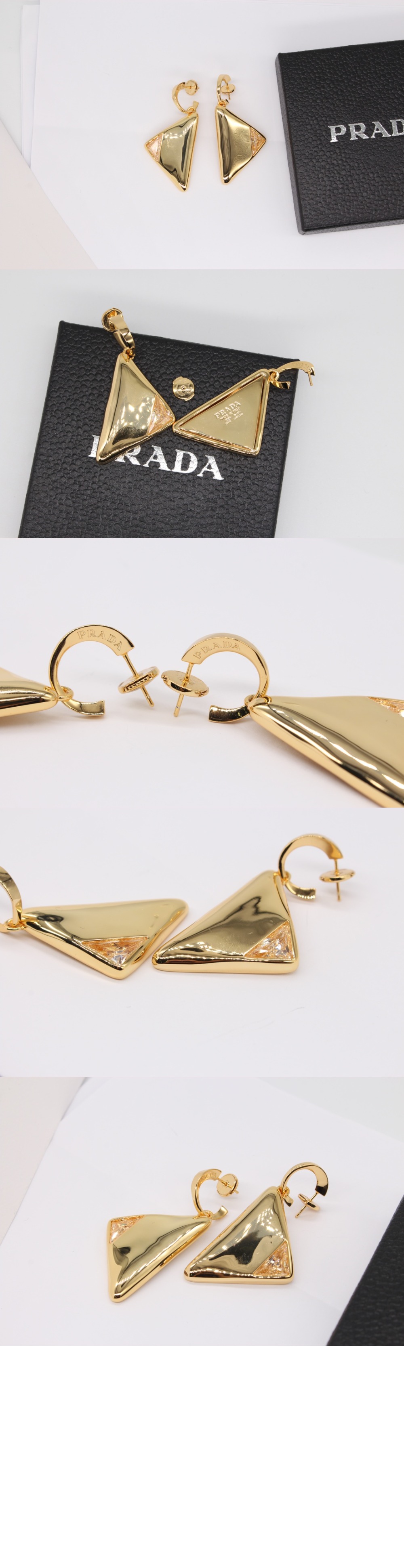 프라다 이터널 골드 싱글 펜던트 귀걸이 1JO981