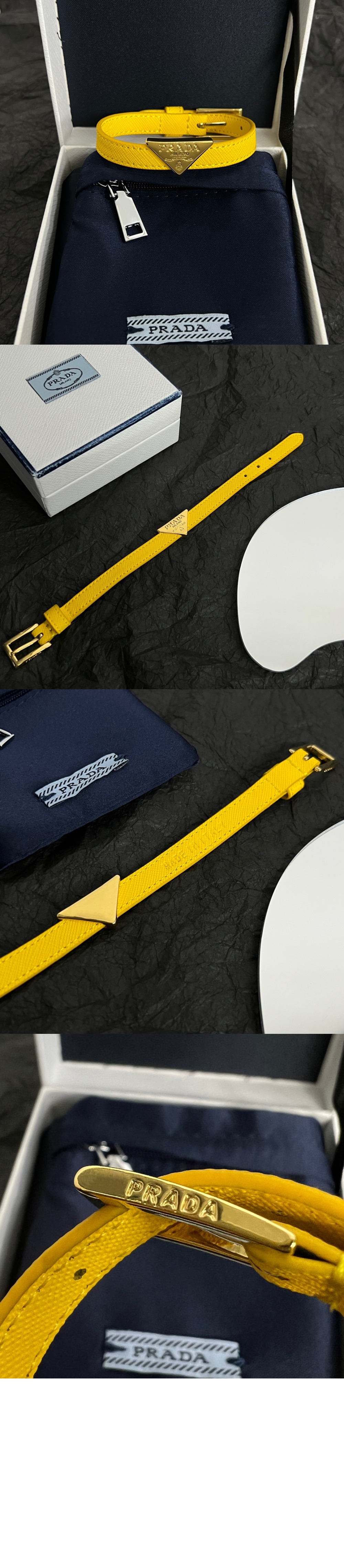 프라다 사피아노 가죽 브레이슬릿 1IB341