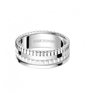 부쉐론 콰트로 더블 화이트 에디션 스몰 링