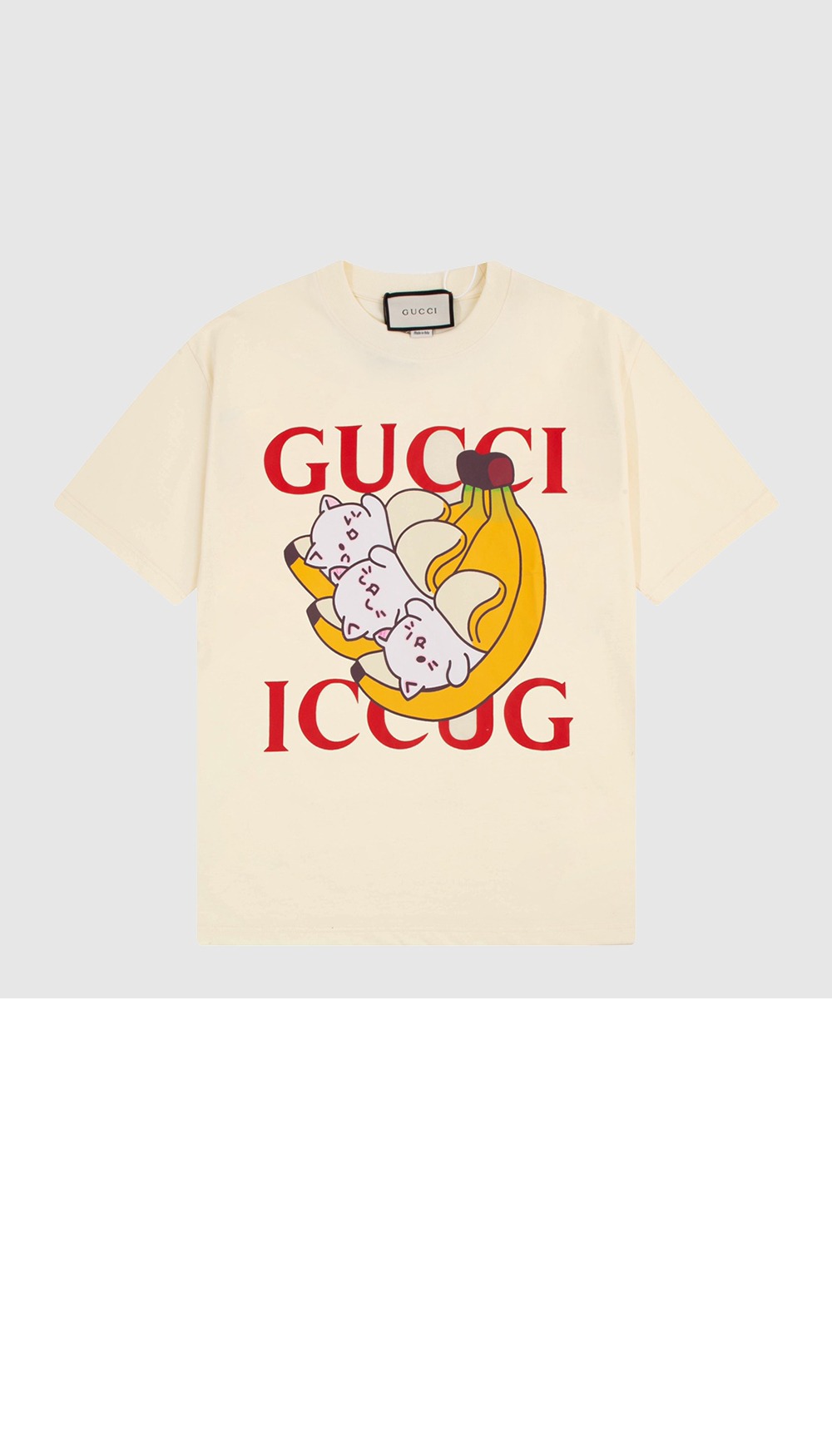 구찌 프린트 면 티셔츠