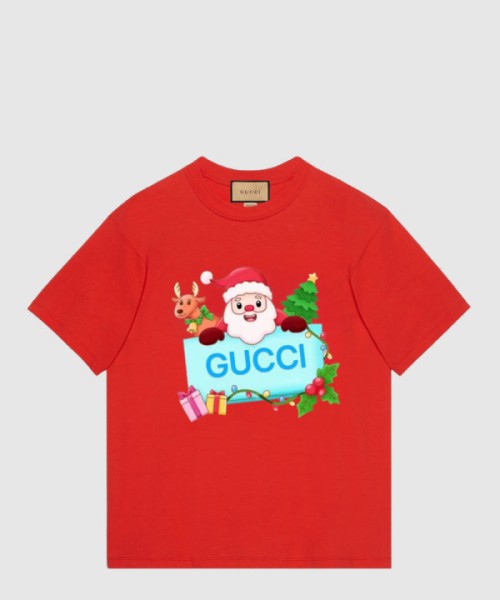 구찌 프린트 면 티셔츠