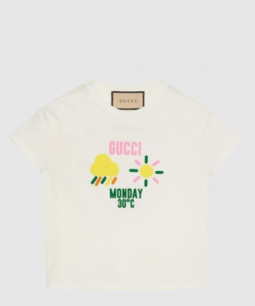 구찌 프린트 면 티셔츠