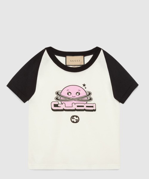 구찌 프린트 면 티셔츠