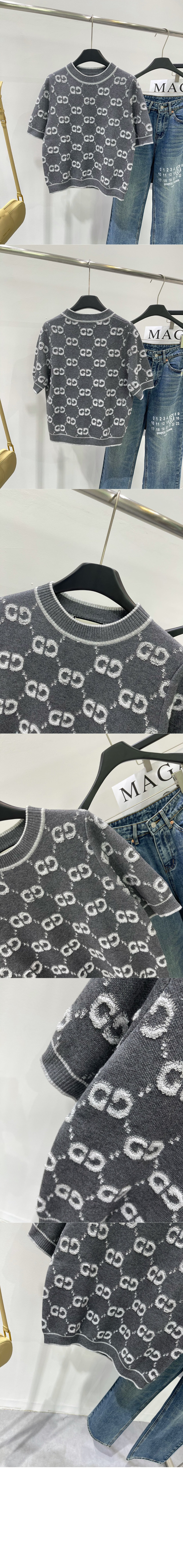 구찌 니트 크롭