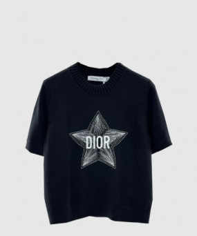 디올 로고 니트 상의