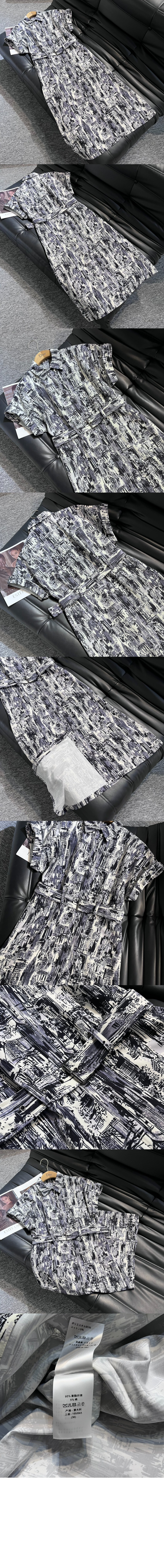 디올 플라워 프린트 원피스