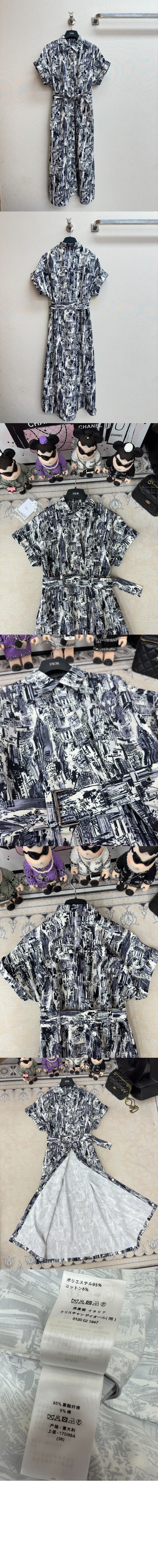 디올 플라워 프린트 원피스