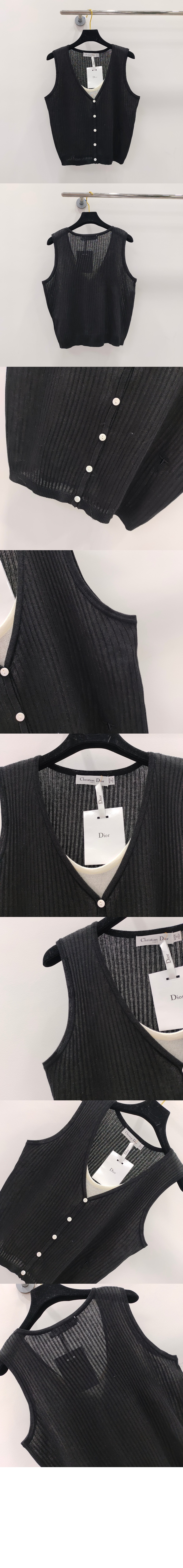 디올 로고 프린트 반팔