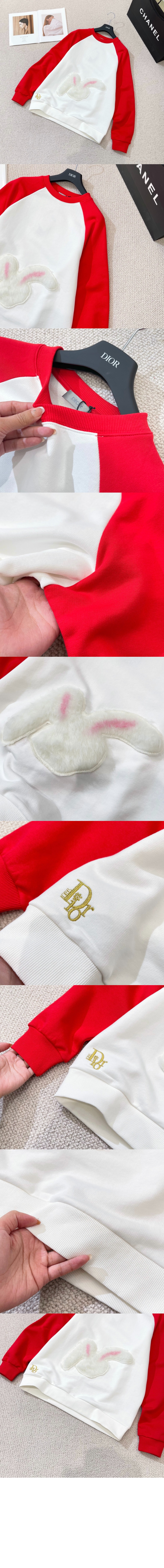 디올 플라워 코튼 톱