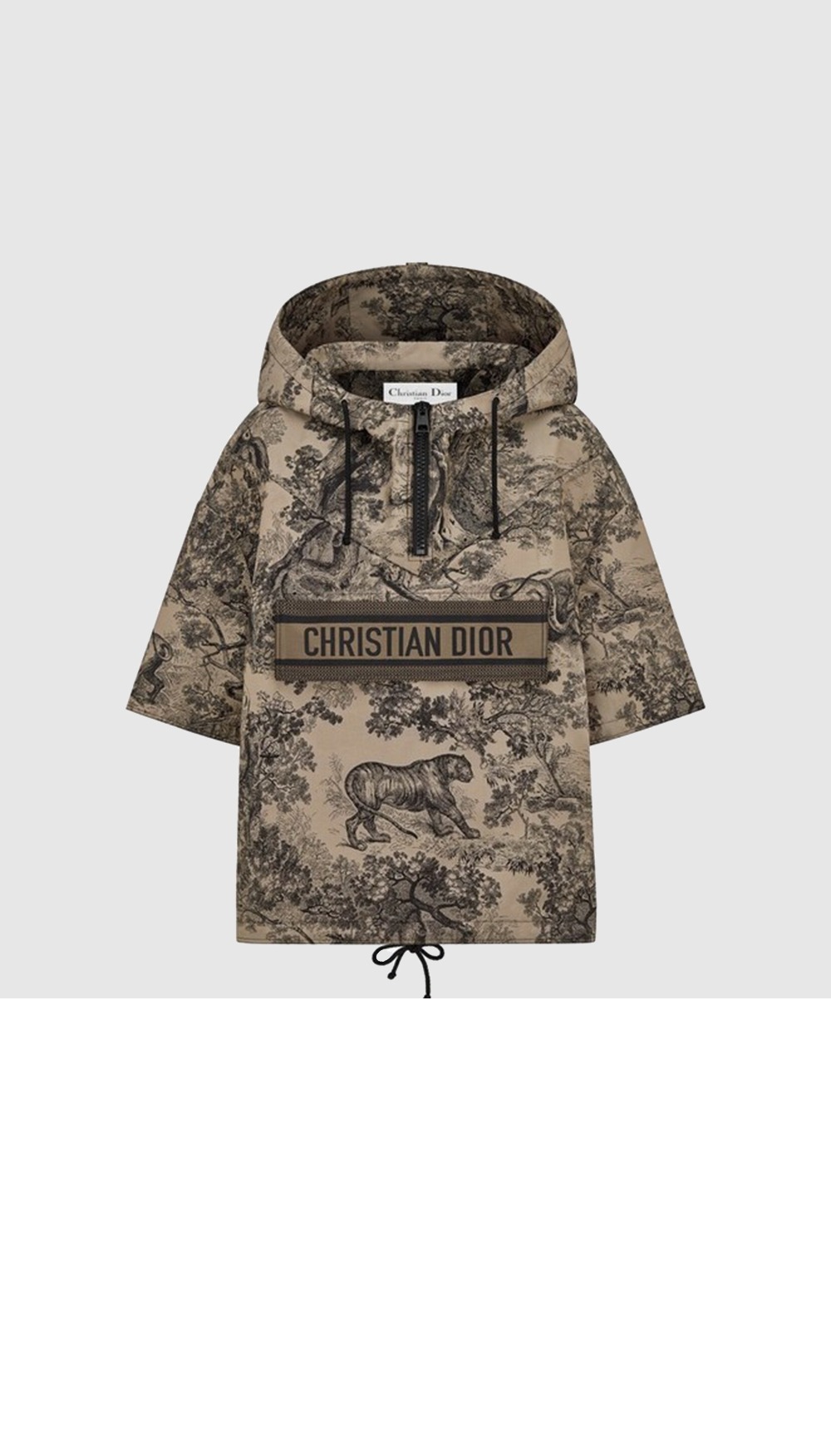 디올 로고 후드 긴팔