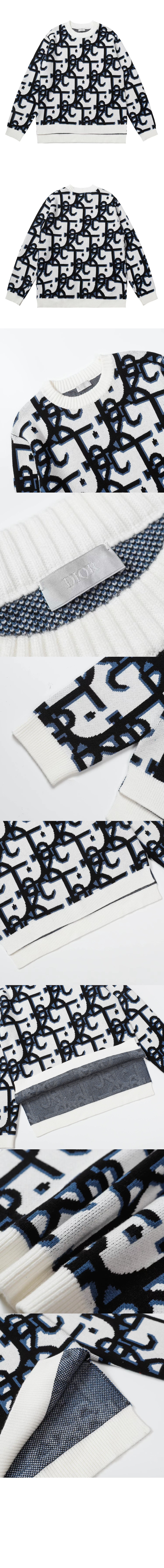 디올 로고 니트 톱