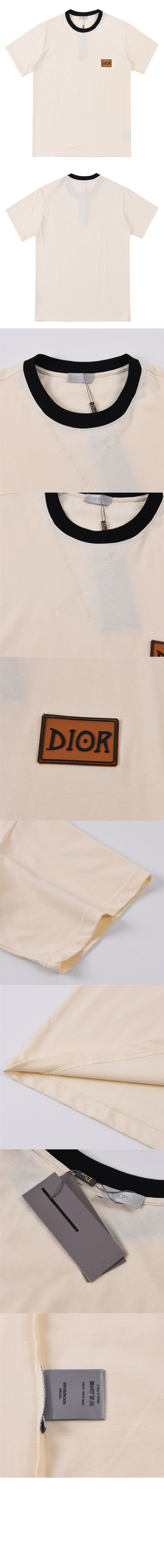 디올 로고 프린트 반팔