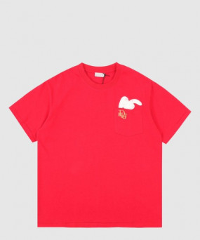 디올 로고 프린트 반팔