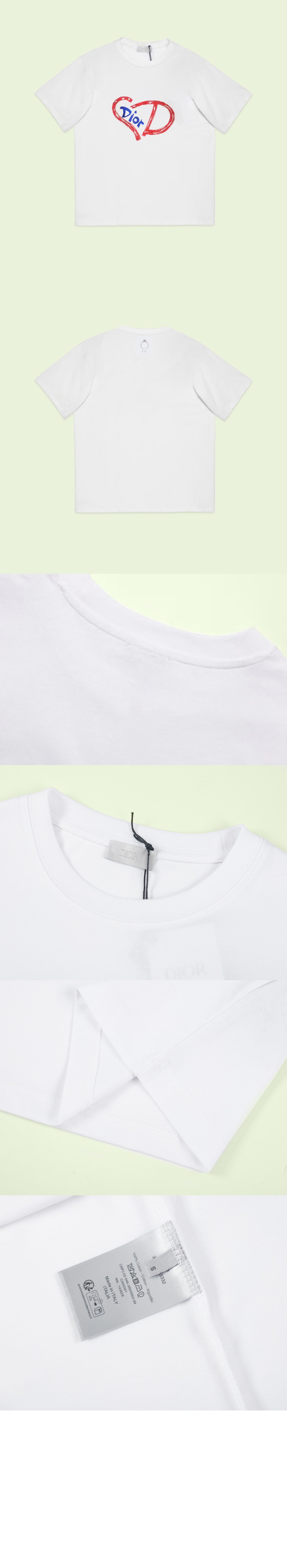 디올 로고 프린트 반팔