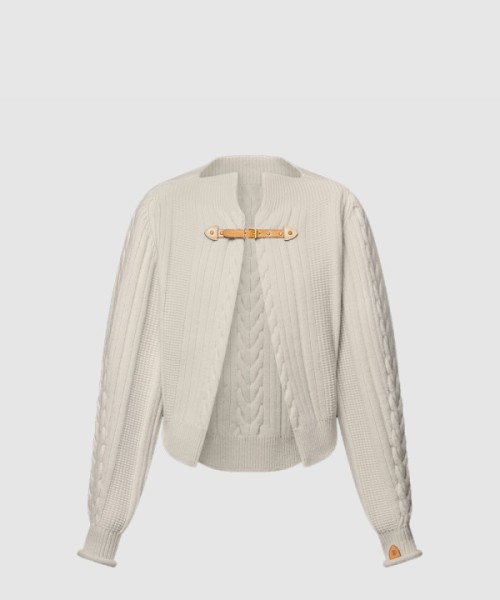 루이비통 케이블 니트 스트랩 가디건
