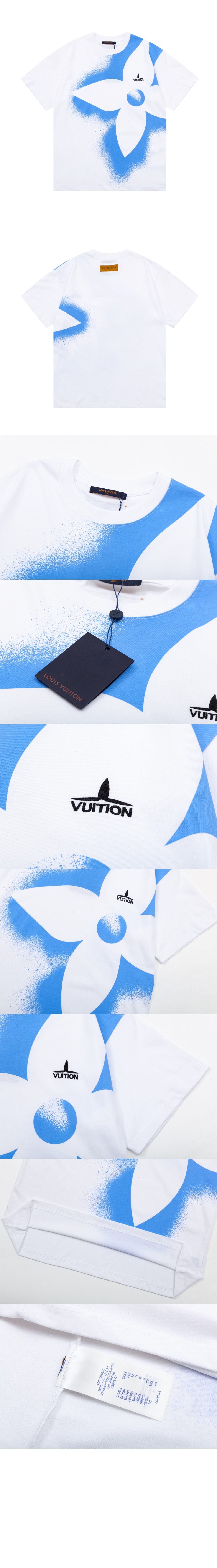 루이비통 로고 프린트 반팔