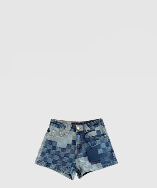 루이비통 로고 데님 반바지