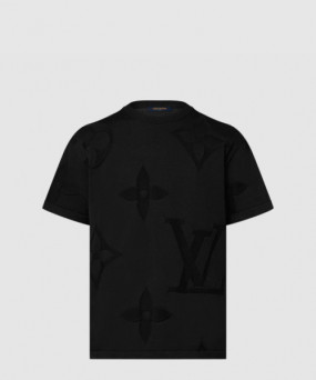 루이비통 모노그램 쇼트 슬리브드 코튼 크루넥