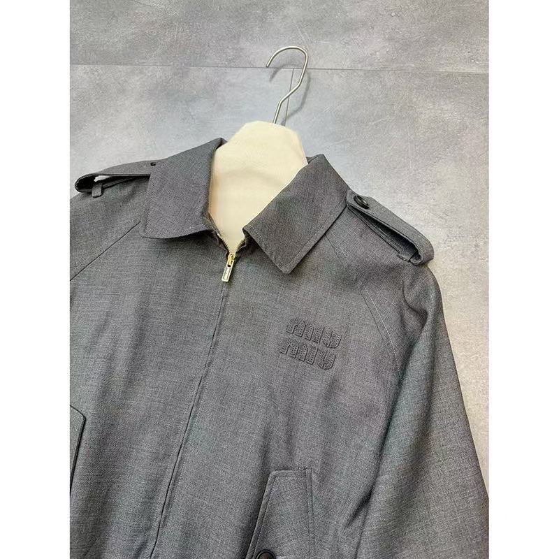 미우미우 그리자일 블루종 재킷