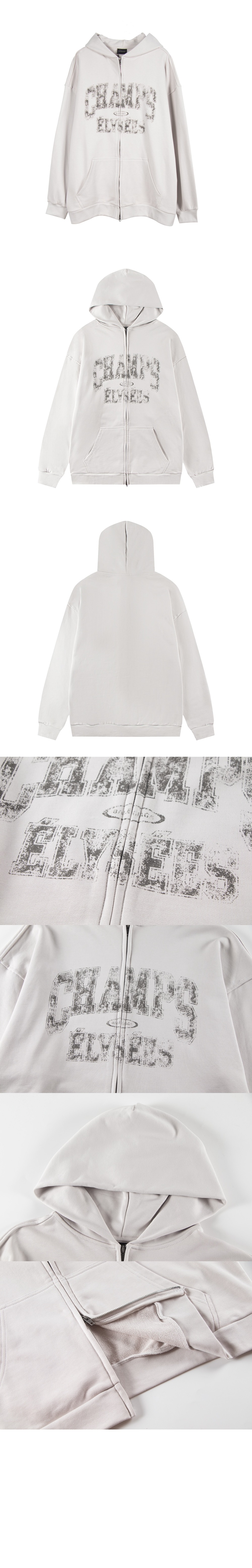 발렌시아가 샹젤리제 레귤러 핏 집업 후디