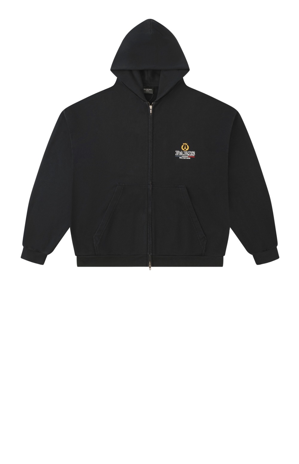 발렌시아가 레귤러 핏 집업 후디