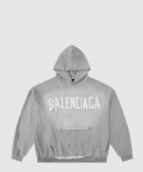 발렌시아가 뉴 테이프 타입 Tr 립드 포켓 후디