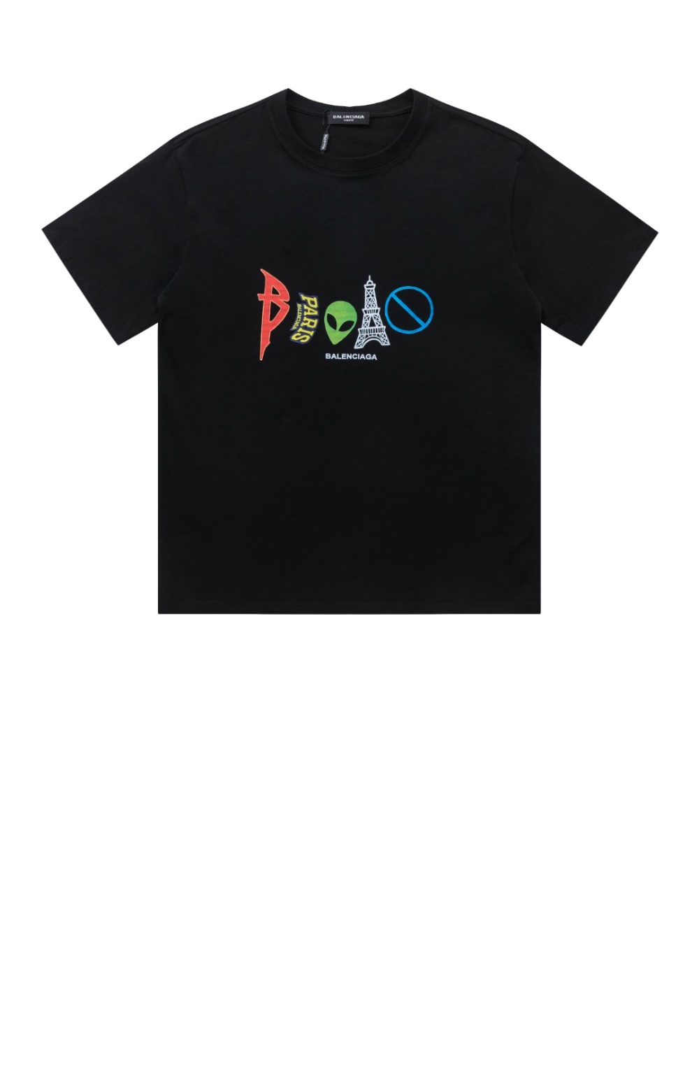 발렌시아가 로고 프린트 반팔