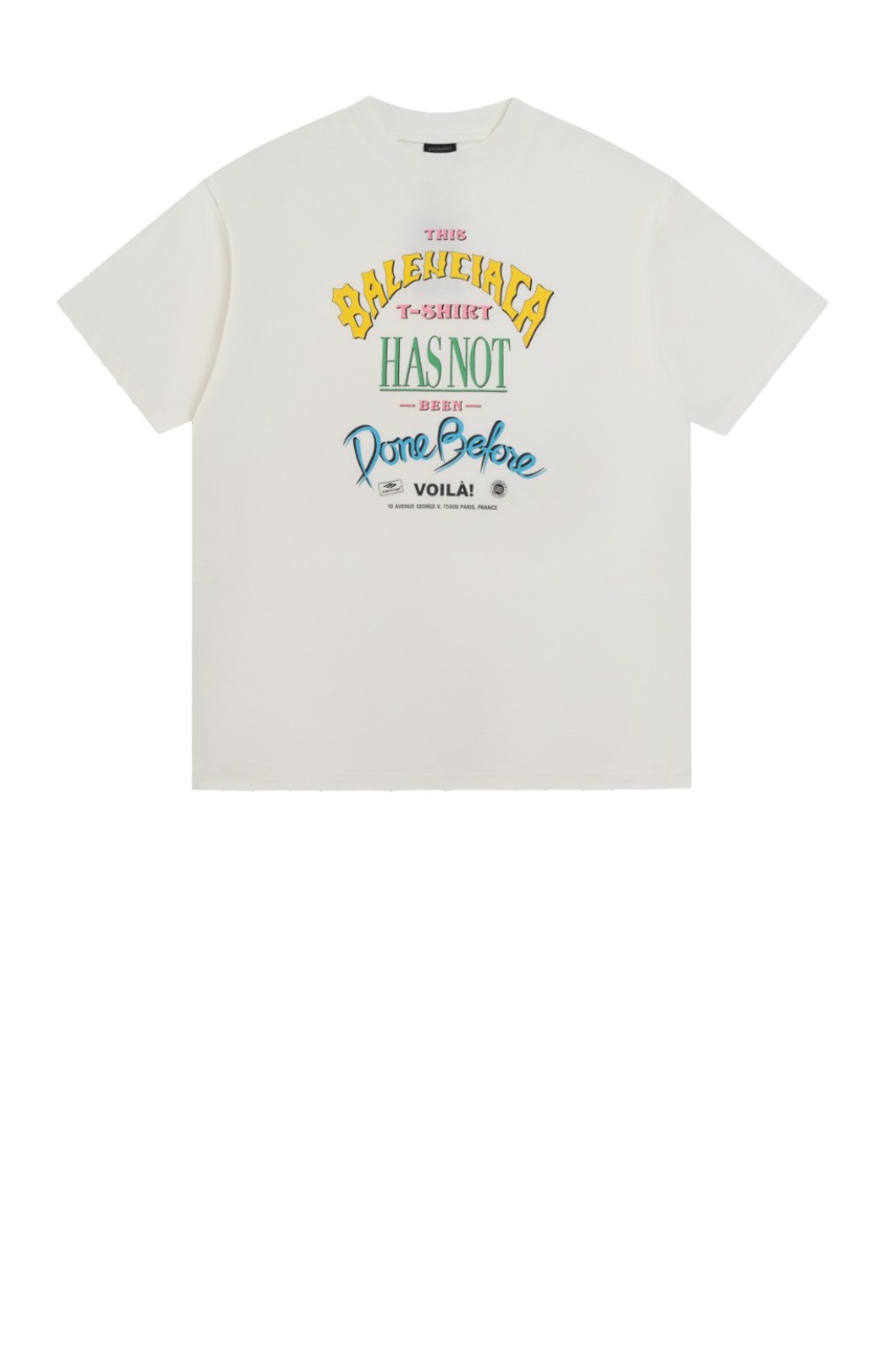 발렌시아가 로고 프린트 반팔