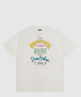 발렌시아가 로고 프린트 반팔