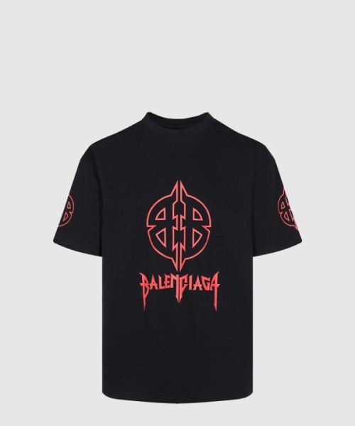 발렌시아가 로고 프린트 반팔