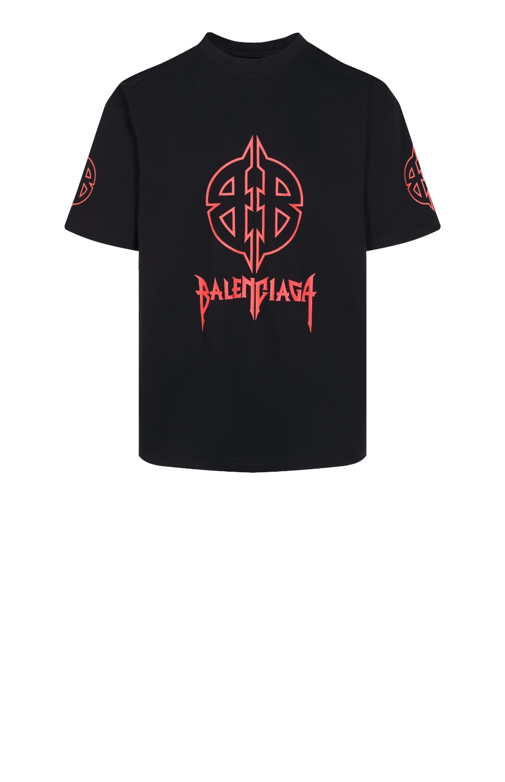 발렌시아가 로고 프린트 반팔