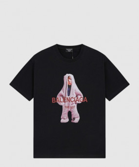 발렌시아가 로고 프린트 반팔