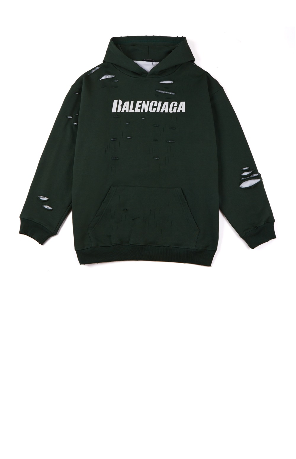 발렌시아가 로고 후드 긴팔