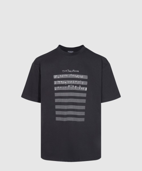 발렌시아가 로고 프린트 반팔