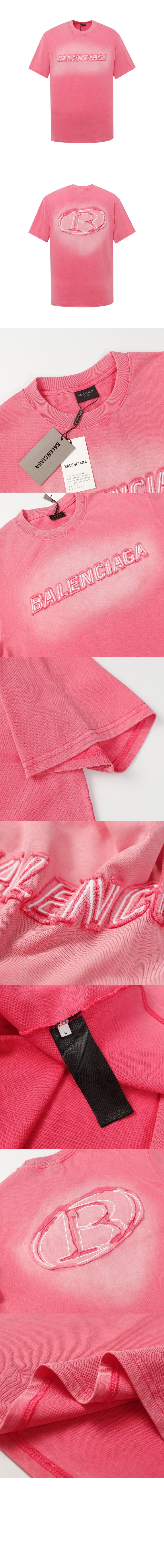 발렌시아가 로고 프린트 반팔