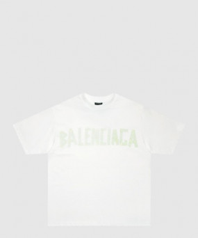 발렌시아가 로고 프린트 반팔