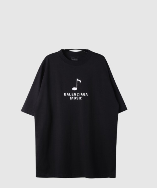 발렌시아가 로고 프린트 반팔