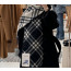 버버리 체크 울 스카프 블랙