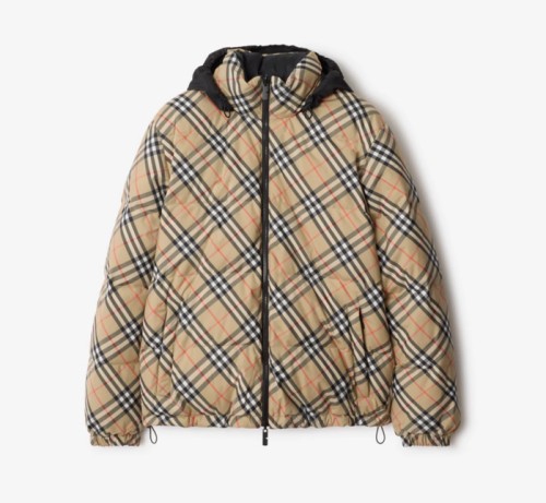 버버리 리버시블 체크 스노든 퍼퍼 재킷
