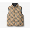 버버리 리버시블 체크 퍼퍼 질레 조끼 패딩