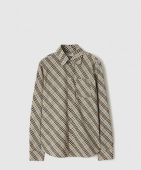 버버리 체크 코튼 셔츠