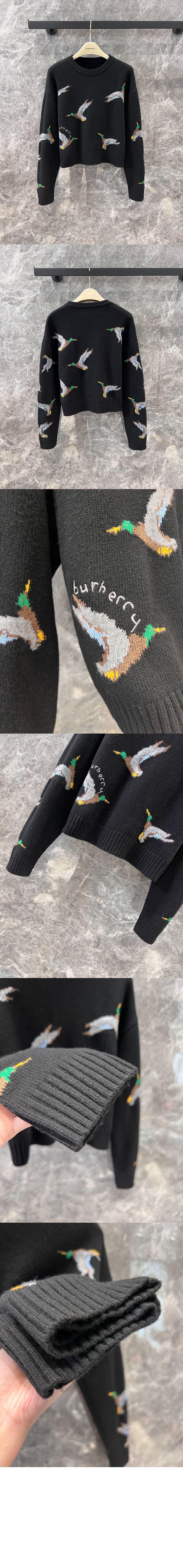 버버리 프린트 니트 톱