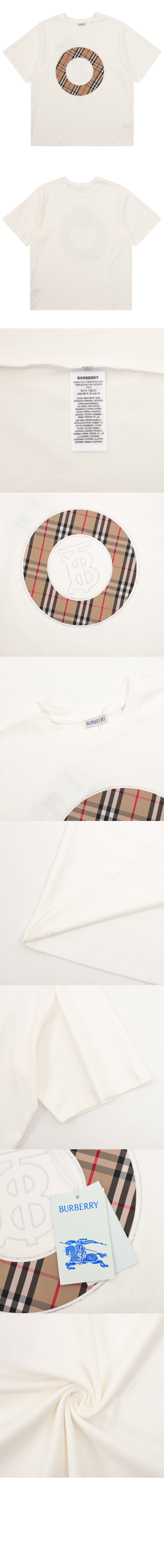 버버리 로고 프린트 반팔