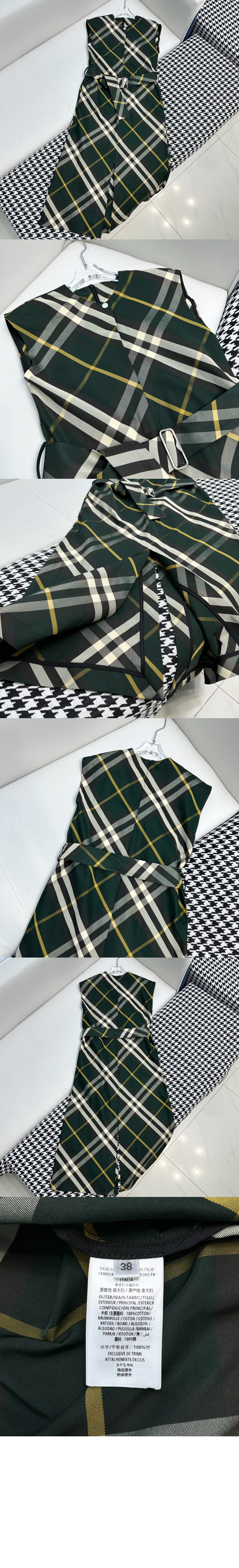 버버리 로고 체크 원피스