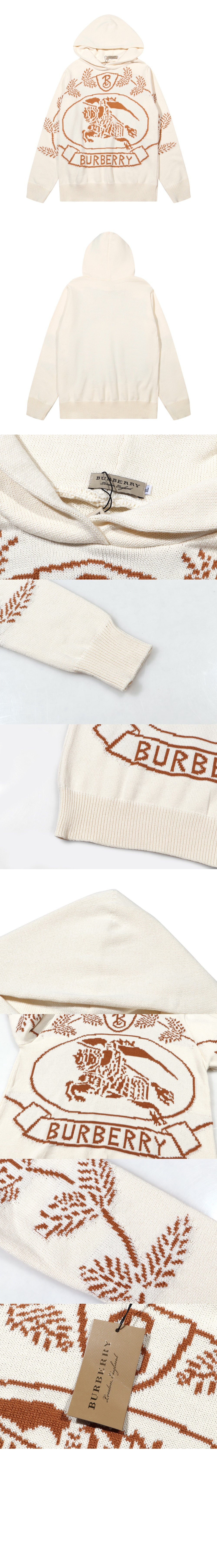 버버리 로고 후드