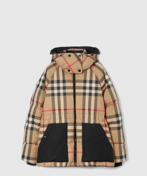 버버리 체크 퍼퍼 재킷