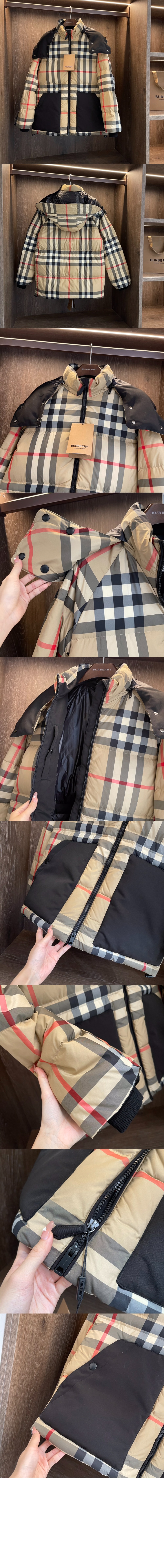 버버리 체크 퍼퍼 재킷