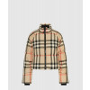버버리 크롭 체크 퍼퍼 재킷
